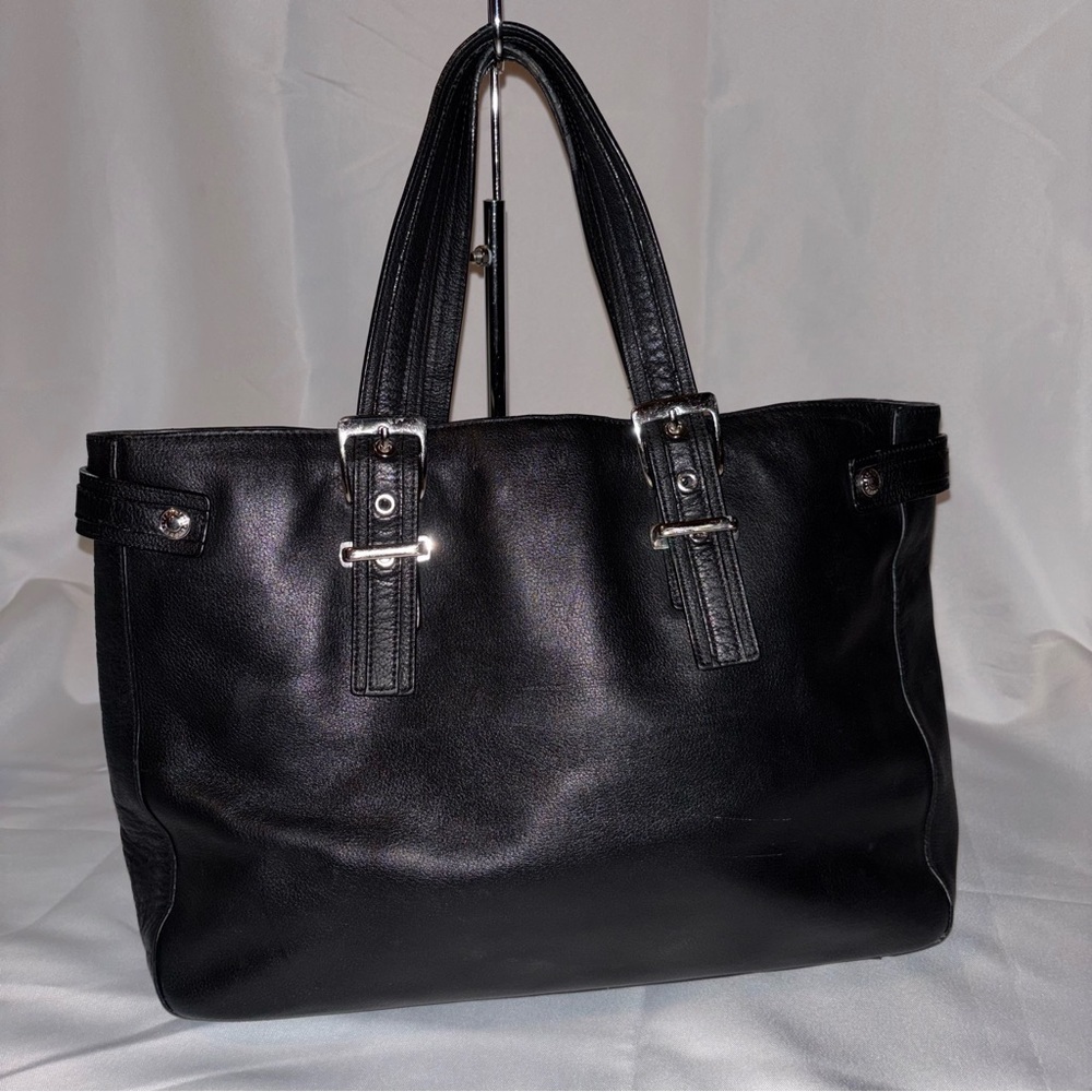 EXPRESS Black Leather Handbag Tote Bag